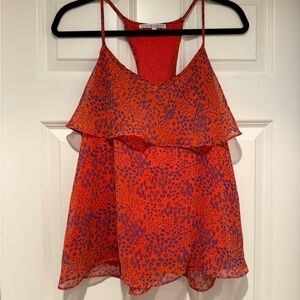Collective Concepts Orange Ruffled Camisole